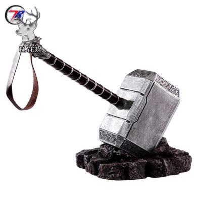 China New Japan OEM Souvenir Gift Metal Avengers Unique Effect Metal Thor's Hammer Small Resin Figurine Statue For House for sale