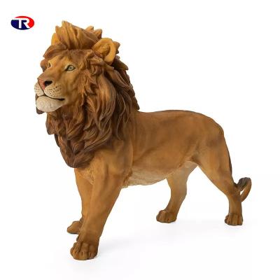 China China Can Realistic Wild Lion Model Resin Animal Statue Handicraft Deco Large Business Small Size Modern Garden Gift Custom Made for sale