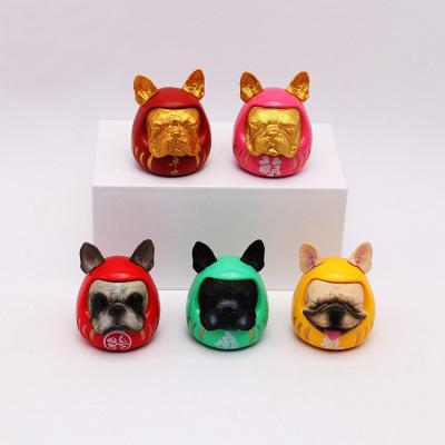 China OEM Plastic Custom Box Home Decoration Soft Cute 3D Art Creative Realistic Animal Dog Head Roto Cast Toy Custom Vinyl Plastic Animal for sale