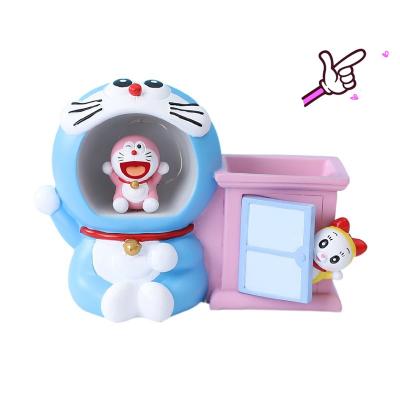 China Creative New China Star Lamp Pen Holder Open Door Probe Kitten Children's Day Gift Graduation Gift Cat Resin Ornaments Crafts for sale