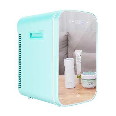 China 220V Thermoelectric Glass Door Mini Fridge With Mirror Temperature Fridge Mini Skin Care Cosmetic Fridge for sale