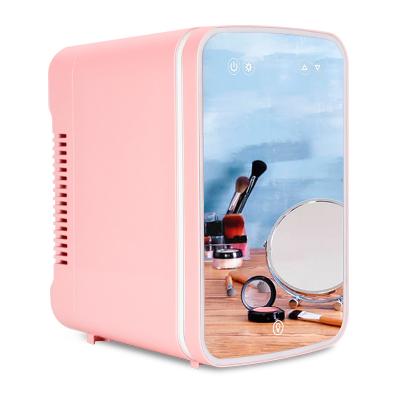 China THERMOELECTRIC Mini Cosmetic Fridge With Mirror Fridge Portable Small Mini Fridge Temperature Display 16L for sale