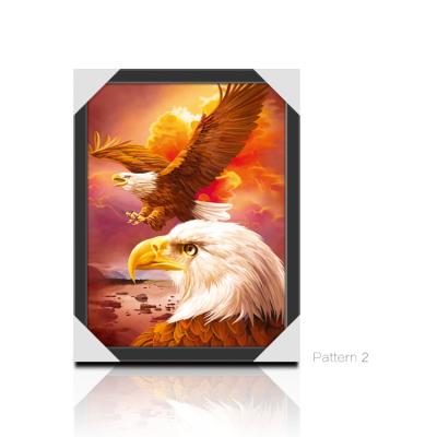 China USA 3 images changing 3D lenticular flip situation of flying eagle poster en venta