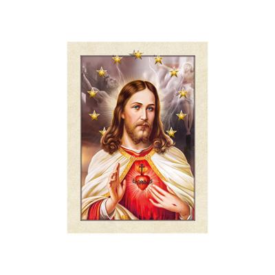 China Europe 30*40cm Picture 30*40cm Religion God Running Lenticular Lenticular Wall Poster Of Jesus Christ for sale