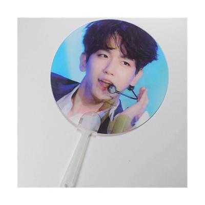 China 3d plastic korean BTS custom handfan shake designs 3d lenticularl hand fan 3d for idol fans for sale