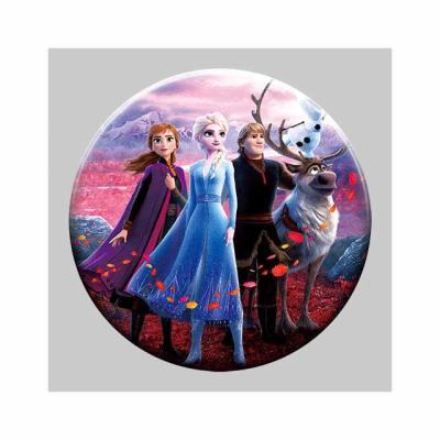 China 3D 3D lenticular badges with plastic round 3d lenticular pin of Elsa and Anna Princess for decoration gift en venta