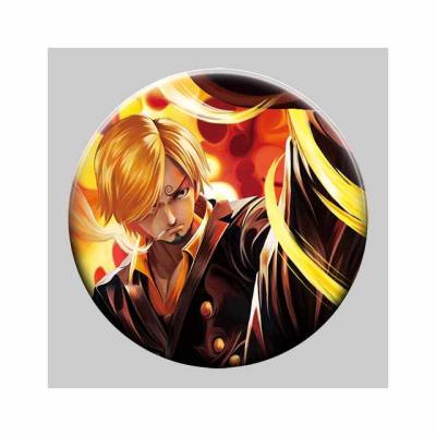 China 2 3D image and 3D lenticular flip effect badge one piece pin with Luffy and Zoro anime designs à venda