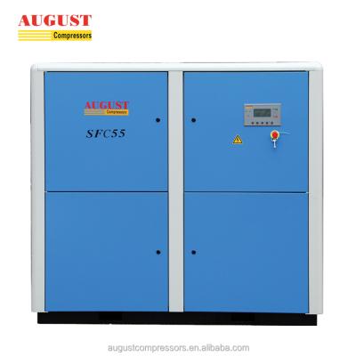 China Lubricated KW 75hp Aug 55 Screw Air Compressor for sale