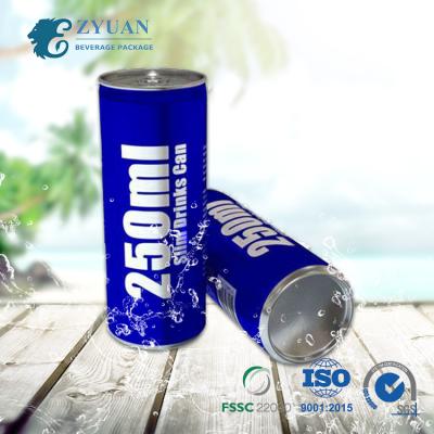 China Aluminum Beverage 250ml Stubby Slim Hot Sale Metal Customized Printed New Empty Drinking Cans for sale