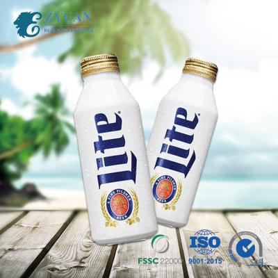 China Customized Printing Empty Beverage 400ml Cheap Price Beer Energy Aluminum Beverage Bottles With Screw Cap for sale