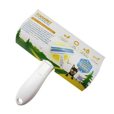 China Stocked Reusable Pet Hair Remover Fiber Roller Carpet Cleaning Brush for sale