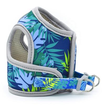 China Padded No Pull Printed Neoprene Padded Cmfortable Mesh Dog Harness Vest Breathable for sale