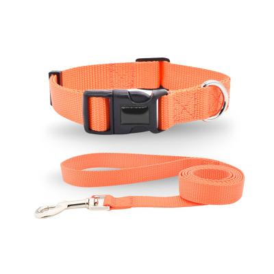 China Quick Release D-Ring Stocked Soft Neoprene Padded Nylon Doggie Collar And Lead for sale