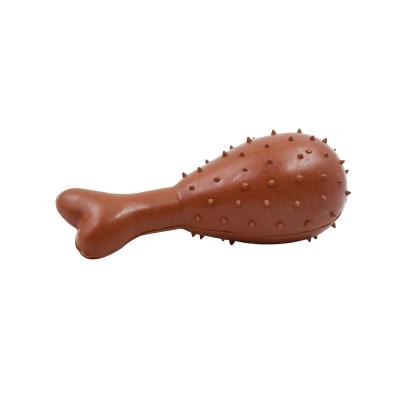 China Strong Durable Chewing Solid Rubber Dog Toy For Aggressive Chicken Leg Chewers for sale