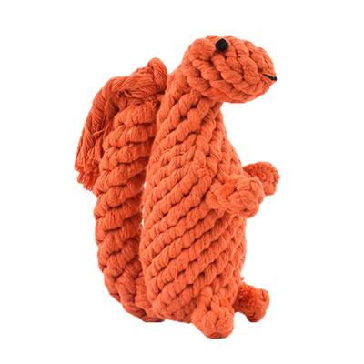 China Contton Squirrel Shape Pet Cotton Interactive Toy For Small Dog Puppy Rope for sale