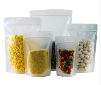 China ECo Moisture Proof Transparent Food Rice Packaging Stand Up Resealable Plastic Bag for sale