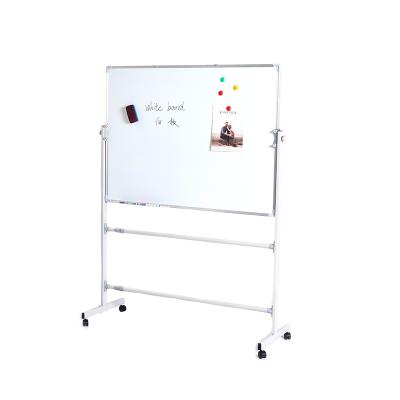 China Durable And Easy Wipe For Selling Whiteboard Easel With Silver Wheels Frame Bracket Type Whiteboard for sale