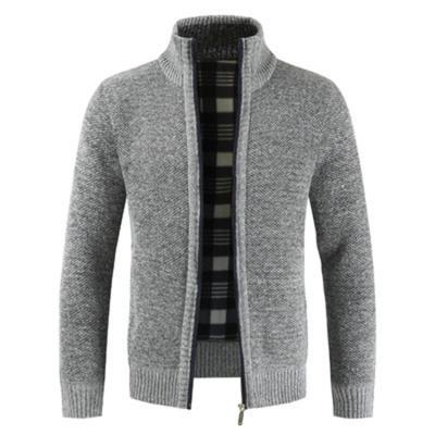 China Custom Size Autumn Winter Men Cardigans Turtleneck Casual Plus Anti-wrinkle Zip Up Knitted Man Sweaters for sale