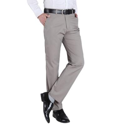 China 2021 Summer Slim Men's Business Formal Trousers Anti-wrinkle Loose Straight Father's Casual Pants Wholesale for sale