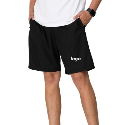 China Blcak Summer Men's Workout Gym Shorts Polyester Spandex Simple Empty Quick Dry Sportswear Shorts for sale