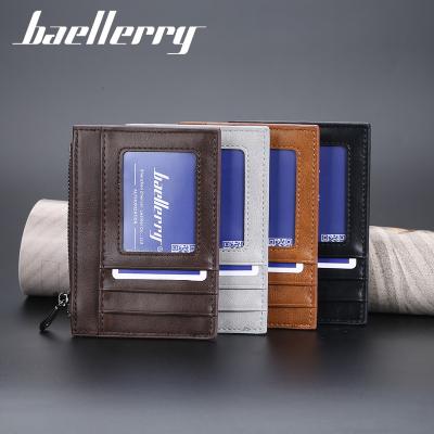 China Baellerry Waterproof Luxury Men's RFID Leather Custom Business ID Card Holder Credit Card Holder for sale