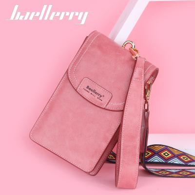 China 2021 Colorful Fashion Baellerry PU Leather Across Shoulder Phone Bag Wallet For Girls Women Card Holder for sale