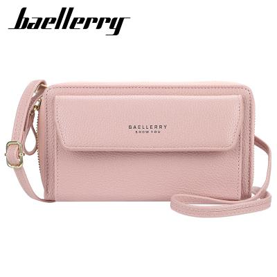 China N0106 Korea fashion korean women phone bag with lychee pattern zipper diagonal cross bag baellerry wallet for sale