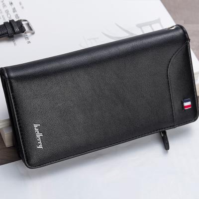 China Designer Wallets Famous Brands Baellerry Wallet Men Wholesale Waterproof Mens Long Leather Business Zipper Wallet for sale