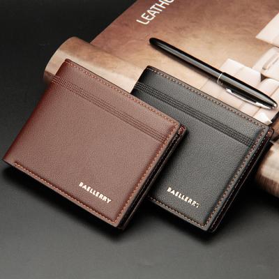 China Baellerry Waterproof Brand Men's Wallet Travel Leather Wallet Multi Card Holder Popular Minimalist Cloth Wallet for sale