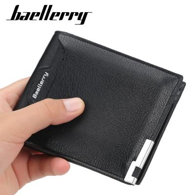 China 2022 Baellerry brand pu leather wallet sale new fashion men's logo design wallets male purse waterproof hot custom short pocket wallet for sale