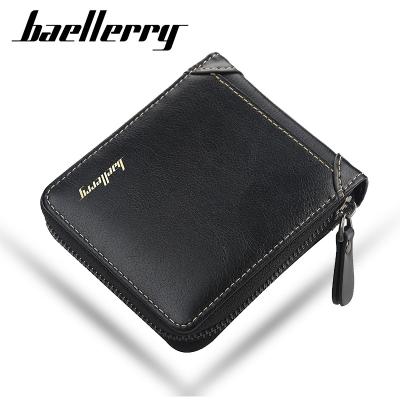 China 2020 Baellerry Minimalist Vegan Fashion PU Pocket Waterproof Leather Short Card Holder Men's Wallet for sale