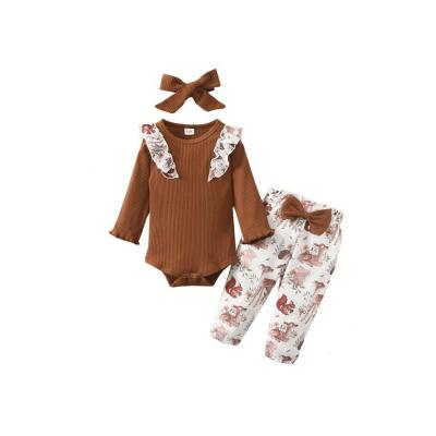 China ENGLAND STYLE 2021 autumn and winter children's clothing large baby long-sleeved suit baby one-piece suit for sale