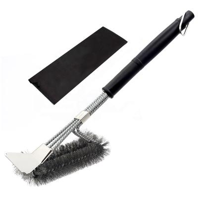 China Easily Cleaned BBQ Tools Stainless Steel Grill Cleaning Brush Barbecue Cleaning Brush for sale