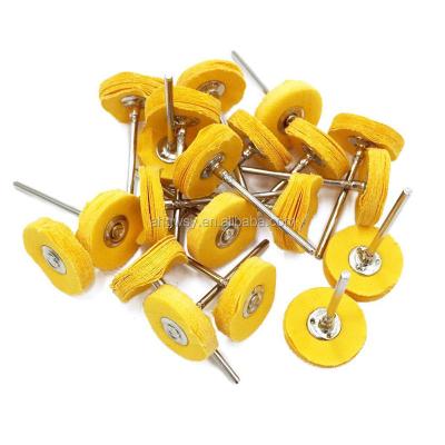 China Yellow Muslin Buffing Wheel Buffs Buffing Buffing Set Fits Dremel Rotary Tools for sale