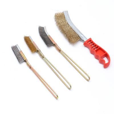 China Machine Cleaning Knife Shape Various Type Copper Wire Polishing Brush for sale