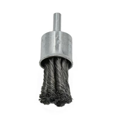 China Twisted Steel Wire Brush Knot End Polishing Brush for sale