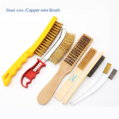 China Industrial Polishing Polishing Toothbrush/Steel Wire Brush Cleaner Cleaning/Handle Copper Wire Good Use DIY Tools Long for sale