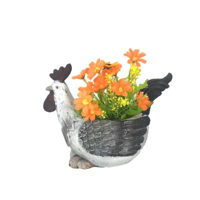 China Europe Hot Selling Garden Supplies Outdoor Garden Decoration Pots Christmas Chicken Decoration for sale