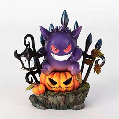 China 2021 Ghost Halloween Pumpkin Gengarking-pokemon Handmade Resin Toys Halloween Decorations for sale