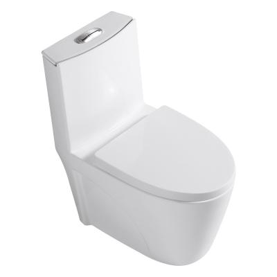 China Dual-Flush China factory direct wholesale sanitary ware 1-piece ceramic toilet S-shaped for sale