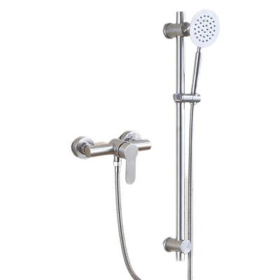 China With Slide Bar Wholesale stainless steel wall-mounted simple shower set with adjustable slide bar for sale