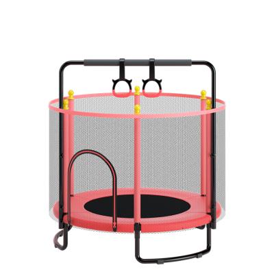 China With protective net trampoline for kids fitness trampoline with safety net trampoline with basketball hoop for sale