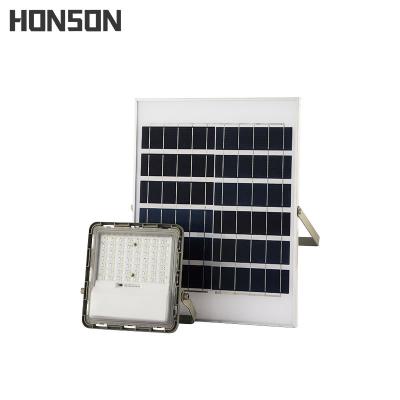 China Warehouse Solar Power Flood Light 100W LED Outdoor Remote Control Solar Flood Light for sale