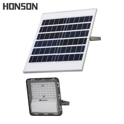 China High Quality Warehouse IP65 Weather Proof LED Solar Powered Remote Slim Outdoor Flood Light for sale