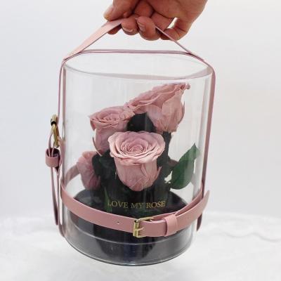 China Gift.Indoor decoration the latest design creative stabilized portable rose bag secret garden box for lover's gift for sale