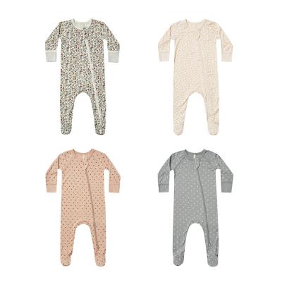 China Floral Spandex/Cotton Baby Romper Baby Set Footie Romper Baby Overalls Long Sleeve Toddler Boys Full Zip Cozy Chic Newborn Infant Sleepwear Baby Romper for sale