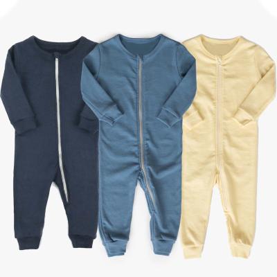 China Spandex Spring Zipper Baby Romper Cotton Overalls One Piece Manufacturer Onies Sleepwear For/Cotton Plus Size Baby Jumpsuit Long Sleeve Lounge for sale