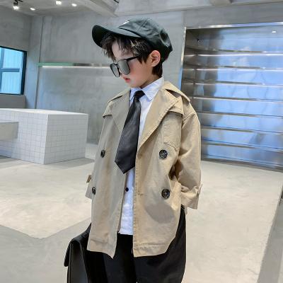 China Anti-wrinkle Fashion Coat Mid Length Cool Children's Casual Sheer Coat For Boys Winter Warm Coat With Buttons for sale