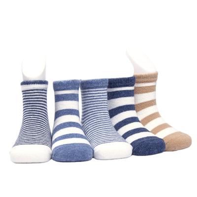 China Viable Wholesale Children's Socks Fall and Winter Pure Cotton Stripe Baby Socks Kid Girls and Boys Socks for sale