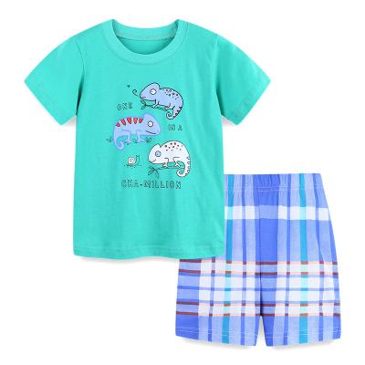 China Summer New Breathable Baby Set 2 Pcs Pure Cotton Baby Boy Outfits Baby Boy Clothes for sale